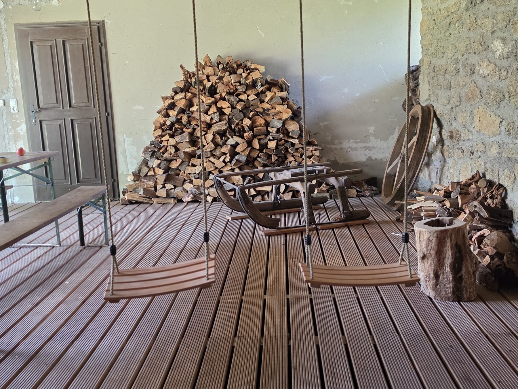 Holz Innenhof